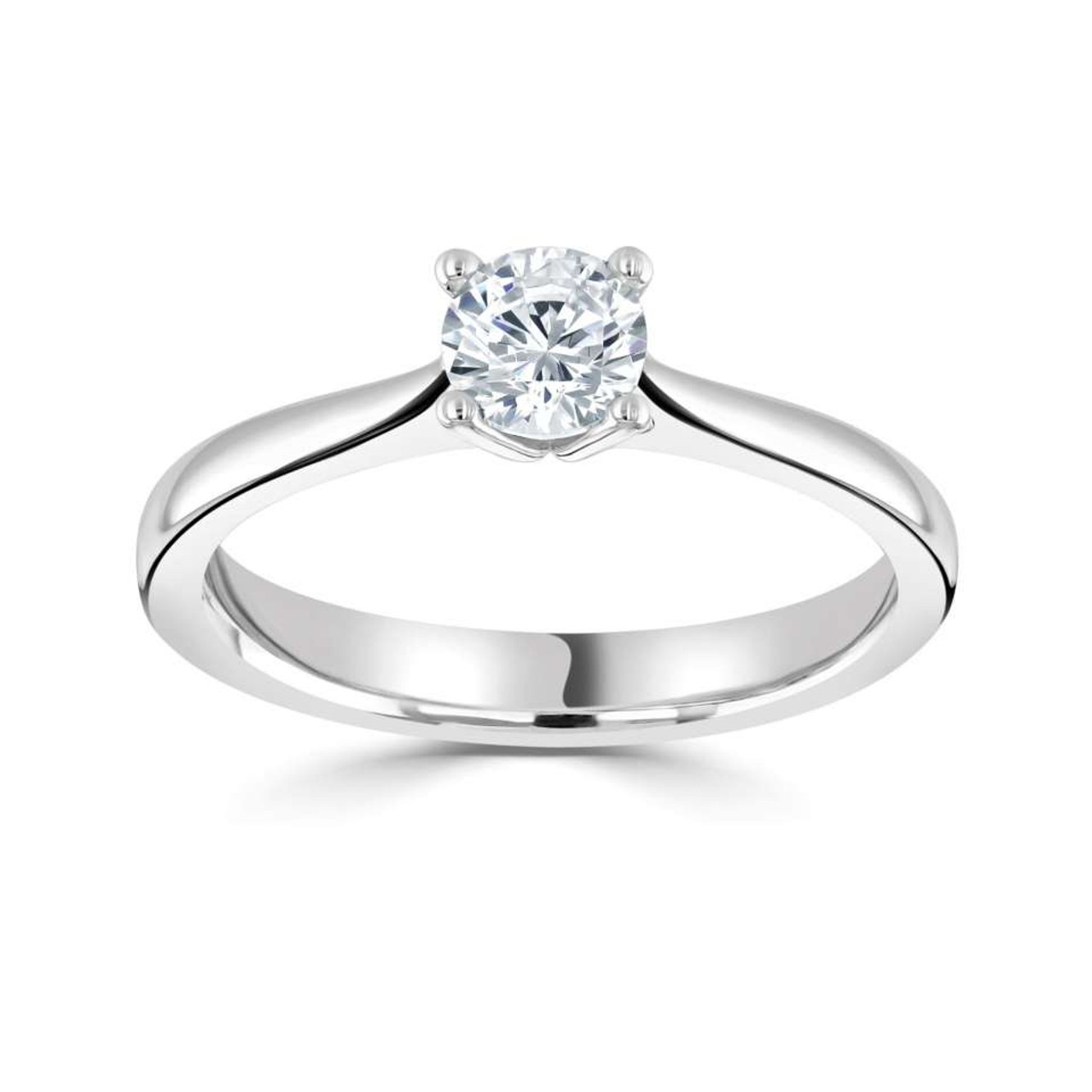 3/4 ctw Round Lab Grown Diamond Petite Solitaire Engagement Ring -  Grownbrilliance